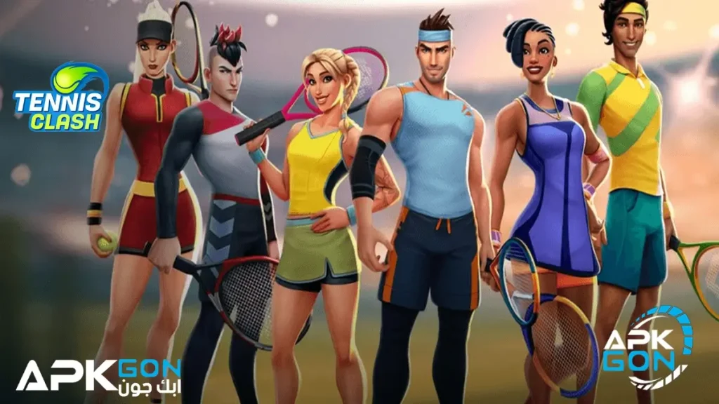 شرح طريقة لعب لعبة tennis clash